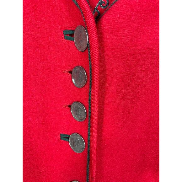 Vintage Stapf Pure New Wool Red Cardigan Sweater Size 40 - Picture 12 of 14